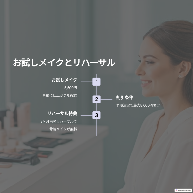 大分県エアブラシリハーサルメイク　結婚式式